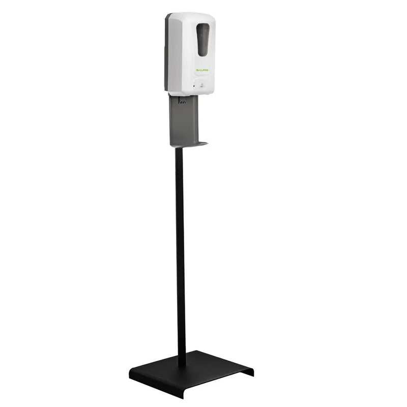 Alpine Automatic Hands-Free Liquid  Hand Sanitizer/Soap Dispenser with Floor Stand, 1200 mL, White - 430-S-S