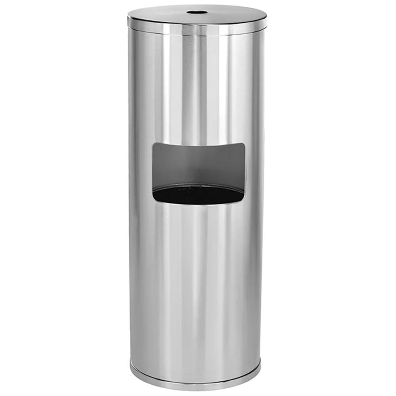 Alpine Floor Stand Wet Wipe Dispenser, with 7 Gallon Built-in Trash Can, Stainless Steel - 4777