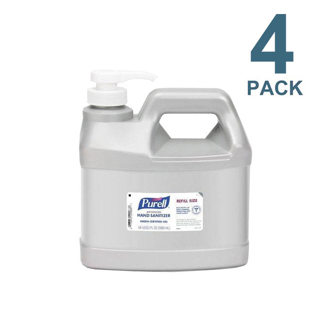 Purell Advanced Hand Sanitizer Refreshing Gel 1/2 Gallon Pump Bottle, 64 oz., 4/Carton - 9684-04
