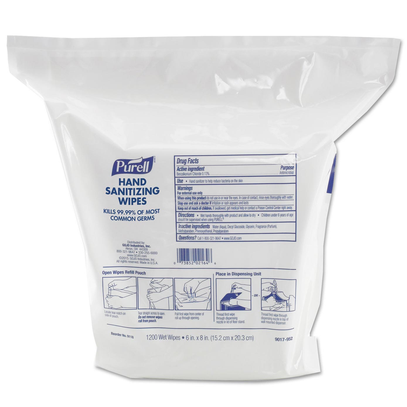 Purell Hand Sanitizing Wipes, 6