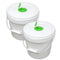 Universal Reusable Wet Wipe Dispenser Bucket w/ Pop-Up Plug - 2PK