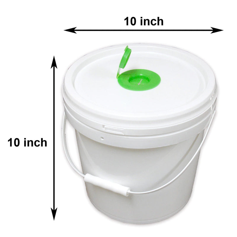 Universal Reusable Wet Wipe Dispenser Bucket w/ Pop-Up Plug - 2PK