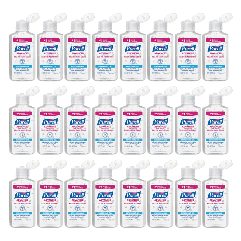 Purell Hand Sanitizer 2 oz Personal Bottle, 70% Ethyl Alcohol Gel, PK24 - 9606-24-S