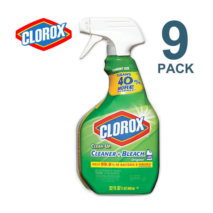 Clorox Clean-Up Cleaner + Bleach, 32 Oz Bottle, 9/Carton - CLO31221