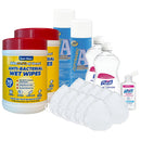 Zep Spray Disinfectant Kit w/ Antibacterial Cleaning Wipes, Purell Hand Sanitizer, Masks and More