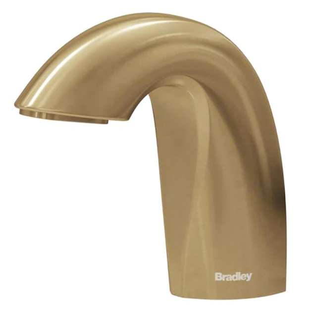 Bradley - 6-3100-RFM-BR - Touchless Counter Mounted Sensor Soap Dispenser, Brushed Brass, Crestt Series