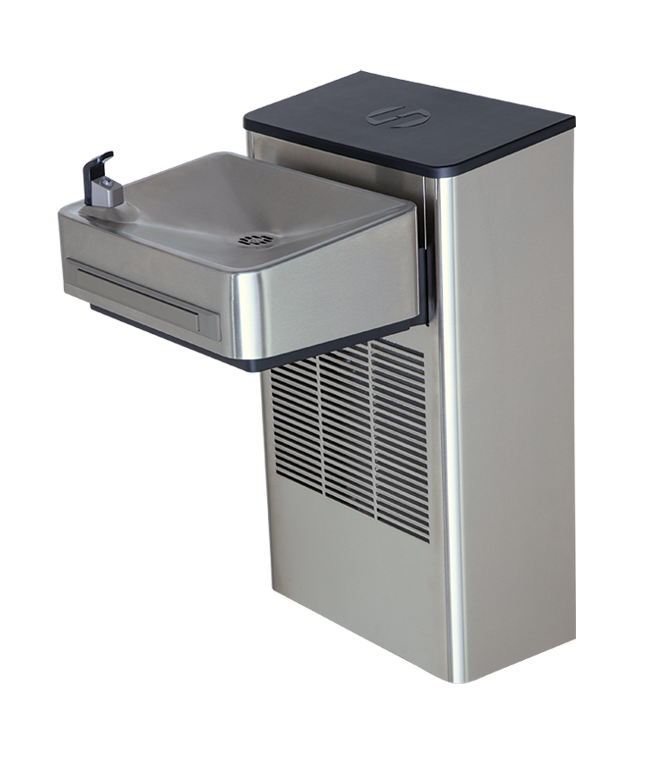 Haws 1201S Stainless Steel Wall Mount ADA Water Cooler, Electronic Valve & Pushbar Assembly