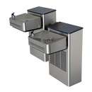 Haws 1202SF Stainless Steel Hi-Lo Wall Mount ADA Filtered Water Cooler, Electronic Valve, Pushbar Assembly & Bubbler Deactivation