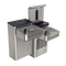 Haws 1212S Stainless Steel Hi-Lo Wall Mount ADA Water Cooler, Electronic Valve & Pushbar Assembly & Bubbler Deactivation w Sensor Operated Bottle Filler
