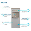 Elkay DSSBF8S ezH2O Floor Standing Bottle Filling Station, Filtered, Refrigerated, Stainless Steel