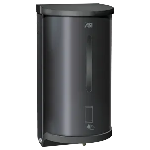 ASI 0362-41 Auto, Liquid Soap / Gel Hand Sanitizer Dispenser (Batt.) Matte Black, 30 oz., Surface OR Stand Mount