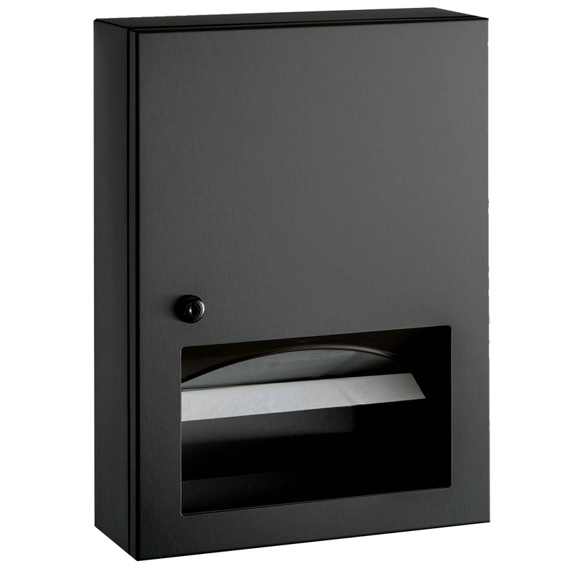 Bobrick 359039.MBLK Matte Black Towel Dispenser, Surface Mounted