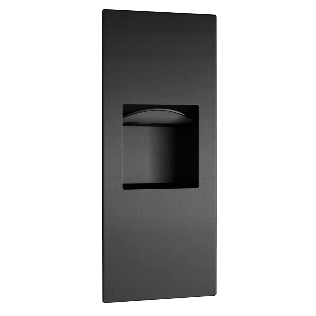 Bobrick 36903.MBLK Matte Black Paper Towel Disp/Waste Receptacle