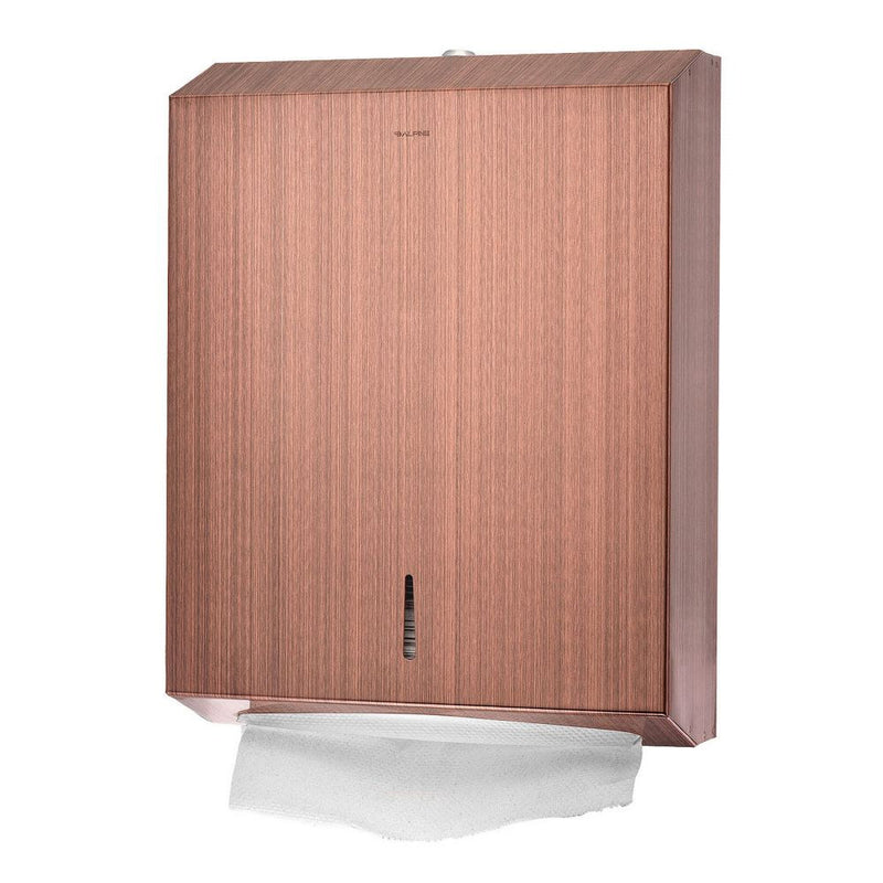 Alpine C-Fold/Multifold Paper Towel Dispenser, Stainless Steel Brushed Antique Rose Gold - ALP480-ARG