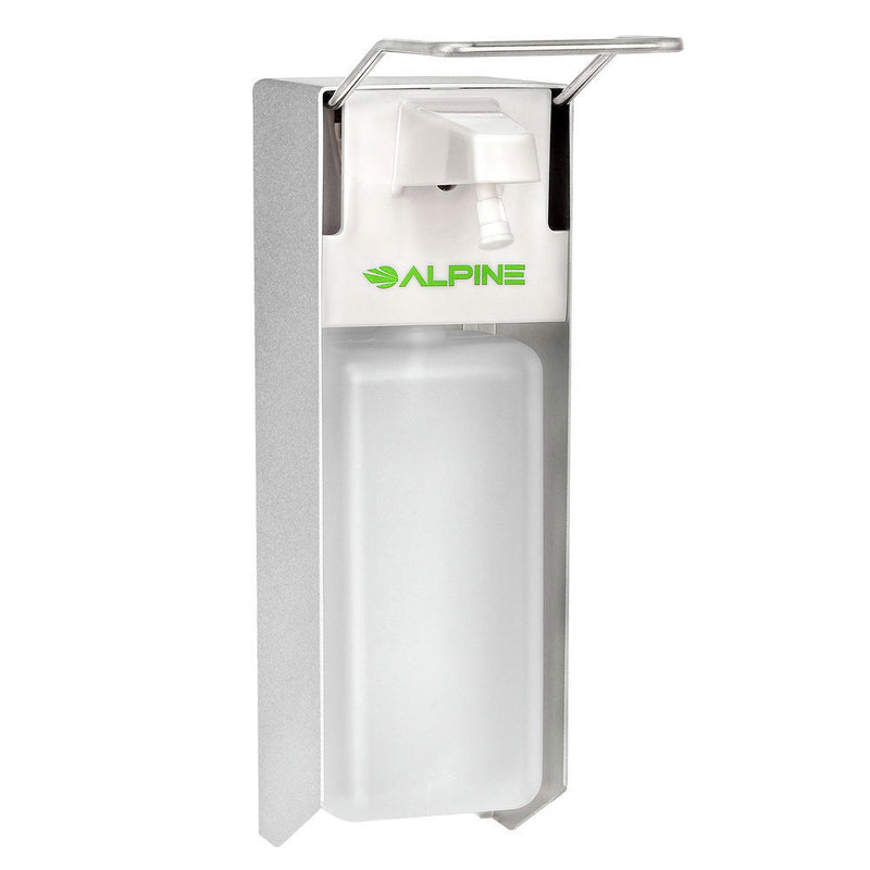Alpine 4322 Elbow Press Liquid/Gel Soap & Hand Sanitizer & Dispenser, 2-Pack - ALP4322