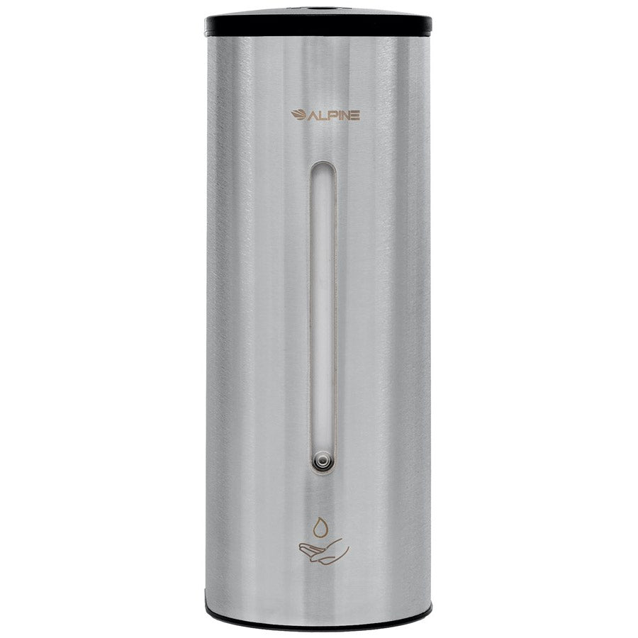 Alpine Automatic Hands-Free Gel Hand Sanitizer/Soap Dispenser, 700 mL, Stainless Steel - ALP4300-1