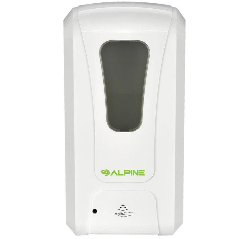 Alpine Automatic Hands-Free Liquid/Gel Hand Sanitizer/Soap Dispenser, 1200 mL, White - ALP430-L