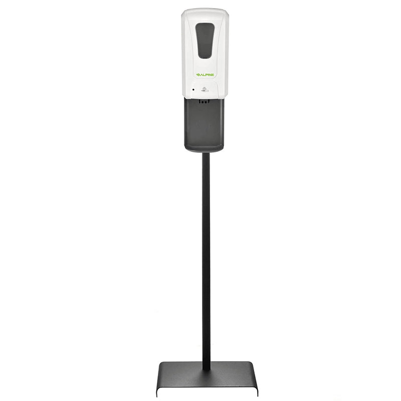 Alpine Automatic Hands-Free Foam Hand Sanitizer/Soap Dispenser with Floor Stand, 1200 mL, White - ALP430-F-S