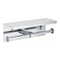 Alpine Double Toilet Paper Holder with Shelf Storage Rack, Chrome finish - ALP487-C