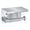 Alpine Double Toilet Paper Holder with Shelf Storage Rack, Brushed Stainless - ALP487-B