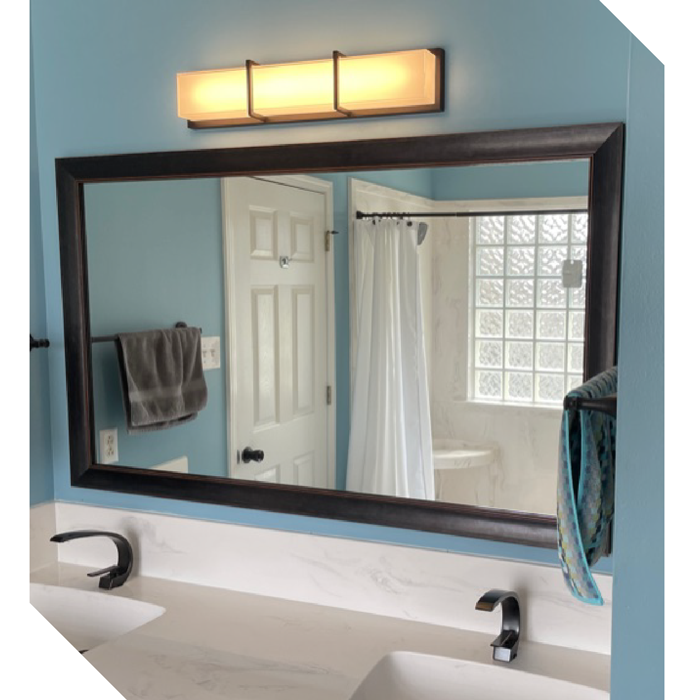 Meek Mirrors Black Wood Framed Mirror 18