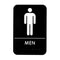 Men's Braille Restroom Sign, ADA Compliant, Black & White w/ Adhesive Strips Included, 6" X 9" - ALPSGN-3