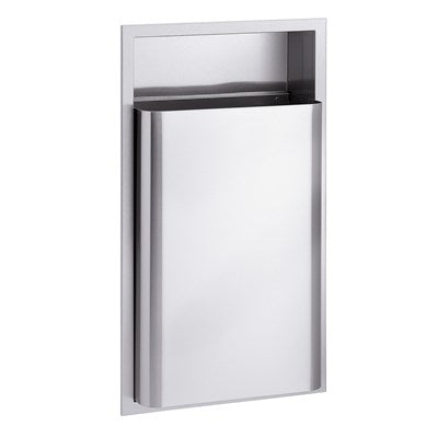 Bradley 346-10 Commercial Bathroom Waste Receptacle, Semi-Recessed