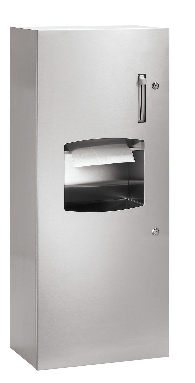 Bradley 2277-11 Surface-Mount Paper Towel Dispenser & Waste Receptacle