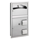 Bradley 5912-10 Seat-Cover/Tissue Dispenser Combo Unit, Semi-Recessed
