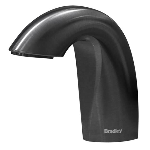 Bradley - 6-3100-RFT-BB - Touchless Counter Mounted Sensor Soap Dispenser, Brushed Black Stainless, Crestt Series