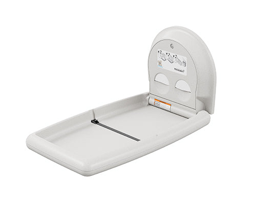 Koala Kare KB301-05SS White Granite with Stainless Steel Veneer Vertical Baby Changing Station, Surface-Mounted