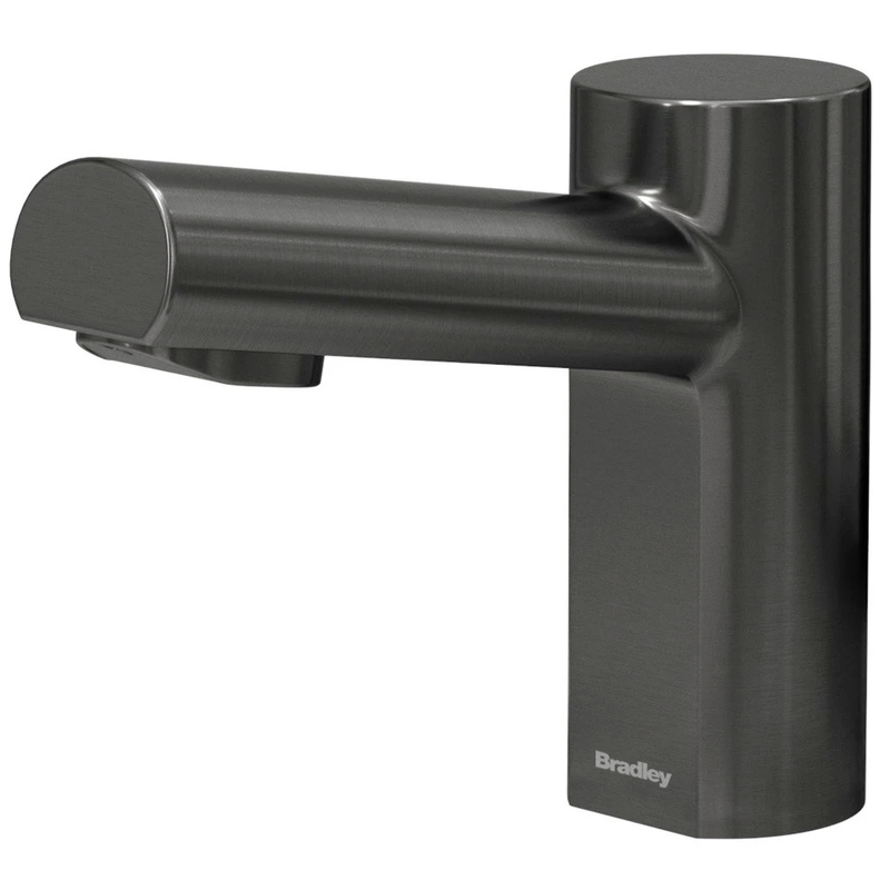 Bradley Touchless Counter Mounted Sensor Faucet, .35 GPM, Brushed Black Stainless, Metro Series - S53-3300-RT3-BB