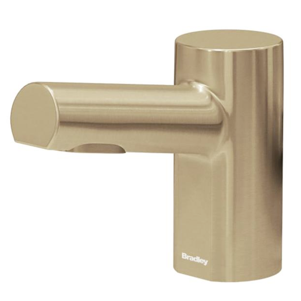 Bradley Touchless Counter Mounted Sensor Soap Dispenser, Brushed Brass, Metro Series - 6-3300-RFT-BR