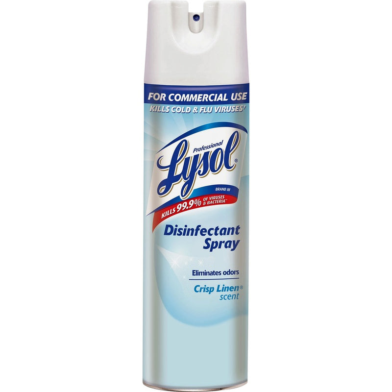 Lysol Disinfectant Spray, Crisp Linen, 19 oz Aerosol, 12 Cans/Carton - RAC74828CT