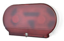 Palmer Fixture Twin 9" Jumbo Tissue Dispenser Red Translucent, RD002726