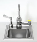 Bradley S19-500T Deck-Mount Swing-Activated Faucet/Eyewash Unit, Tempered Faucet, Right Hand