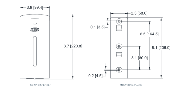 Z6900-FSD Series Sensor Wall-Mount Foam Hand Sanitizer/Soap Dispenser