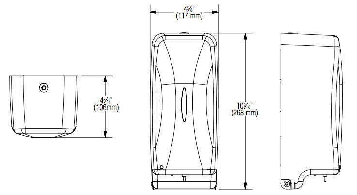 Bradley 6A01-11 Automatic Foam Soap/Sanitizer Dispenser, Surface Mount