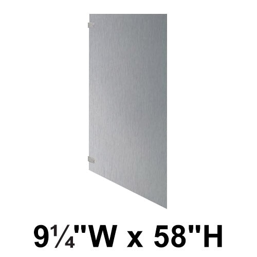 Bradley Toilet Partition Panel, Stainless Steel, 9 1/4"W x 58"H, Quick Ship, Greenguard - S440-12C