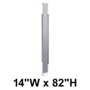 Bradley Toilet Partition Pilaster, Stainless Steel, 14"W x 82"H, Quick Ship - S479-14