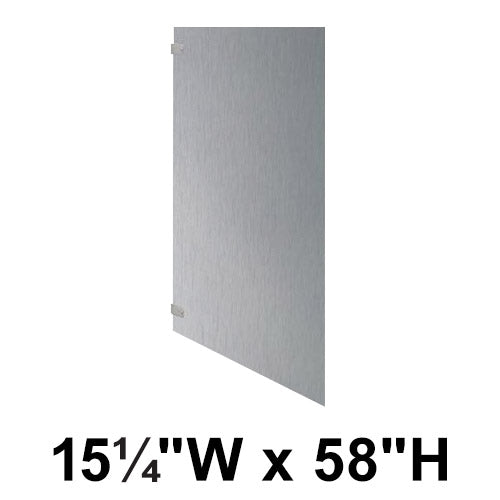 Bradley Toilet Partition Panel, Stainless Steel, 15 1/4"W x 58"H, Quick Ship, Greenguard - S440-18C