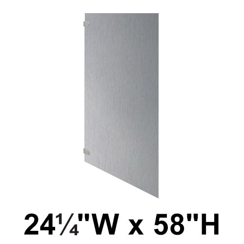 Bradley Toilet Partition Panel, Stainless Steel, 24 1/4"W x 58"H, Quick Ship, Greenguard - S440-27C