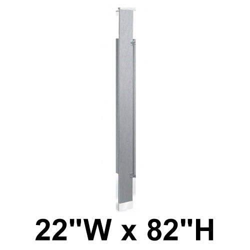 Bradley Toilet Partition Pilaster, Stainless Steel, 22"W x 82"H, Quick Ship - S479-22