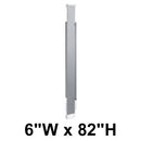 Bradley Toilet Partition Pilaster, Stainless Steel, 6"W x 82"H, Quick Ship - S479-06