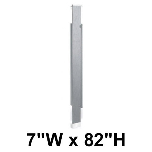 Bradley Toilet Partition Pilaster, Stainless Steel, 7"W x 82"H, Quick Ship - S479-07