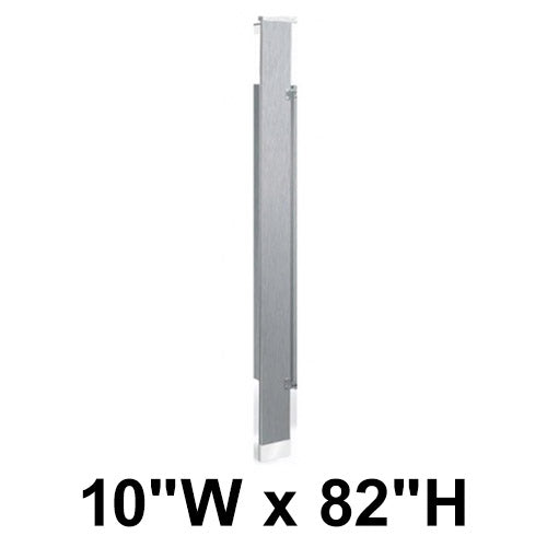 Bradley Toilet Partition Pilaster, Stainless Steel, 10"W x 82"H, Quick Ship - S479-10