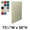 Bradley Toilet Partition Panel, Metal, 75 1/4"W x 58"H, Quick Ship, Greenguard - T440-78C