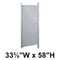 Bradley Toilet Partition Door, Stainless Steel, 33 5/8"W x 58"H, Quick Ship, Greenguard - S490-34C