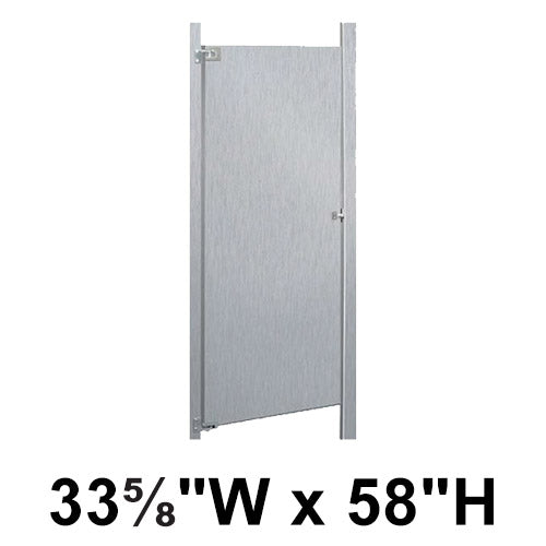Bradley Toilet Partition Door, Stainless Steel, 33 5/8"W x 58"H, Quick Ship, Greenguard - S490-34C