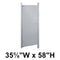 Bradley Toilet Partition Door, Stainless Steel, 35 5/8"W x 58"H, Quick Ship, Greenguard - S490-36C